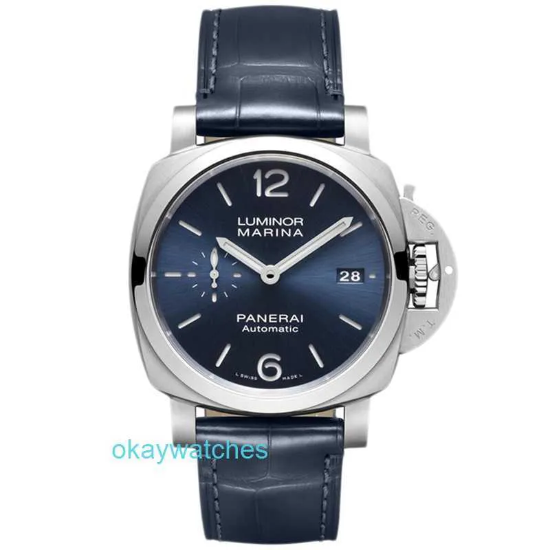 Mode Luxus Penarrei Watch Designer Box Lumino Blue Plate Automatic Mechanical Watch Mens PAM01393