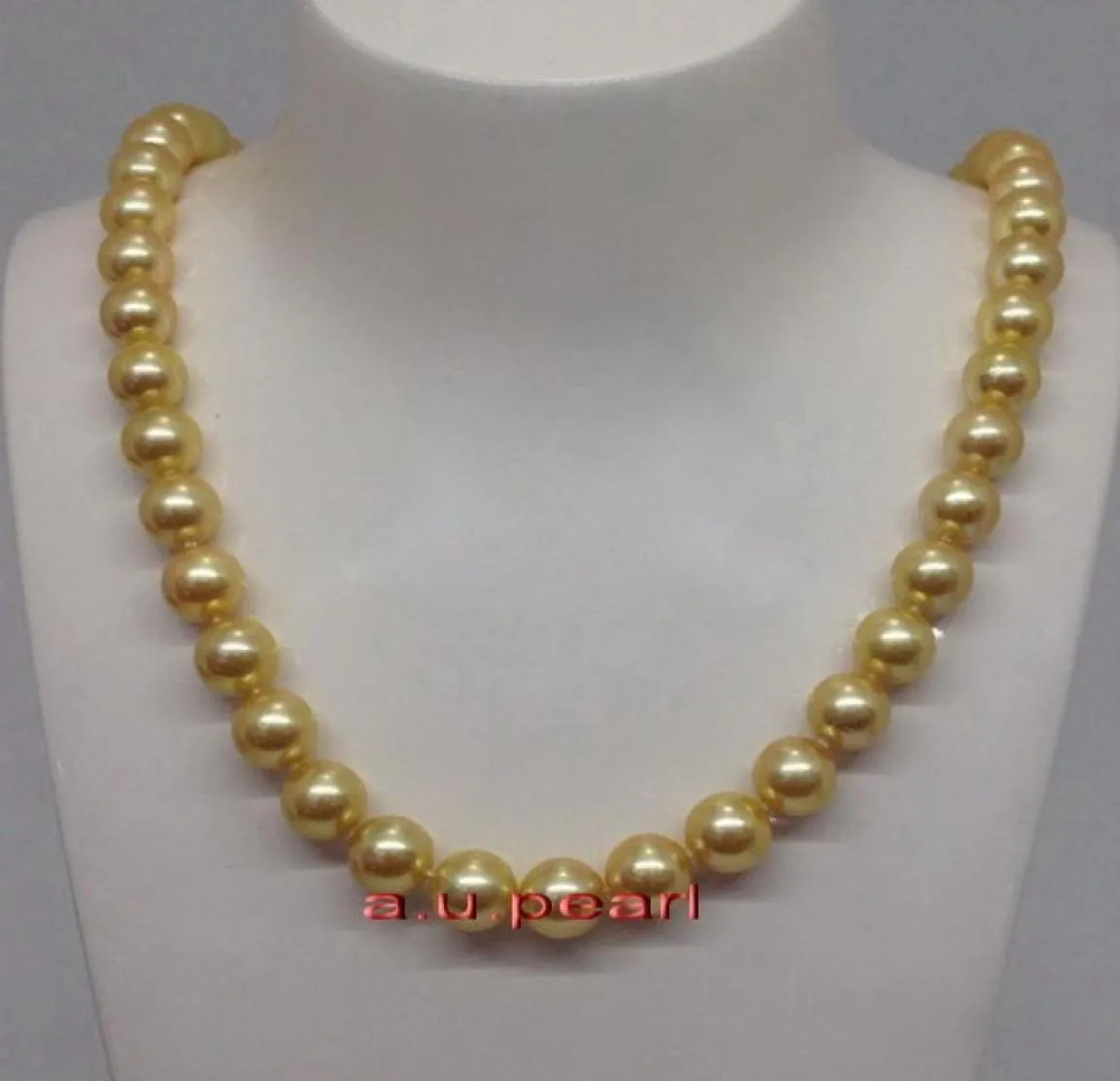 Bijoux de perles fins longs long 26quot1011mm Natural Real Sea South Golden Pearl Collier 14K8384591