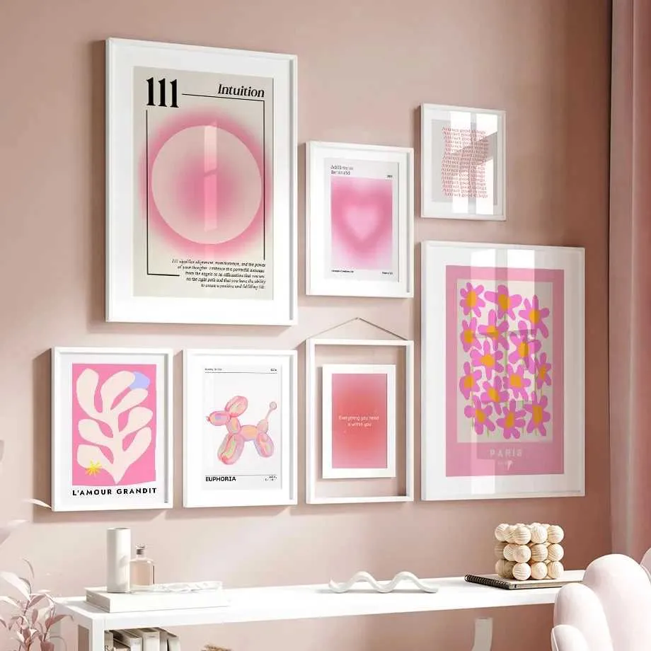 a*0様 【 104 GLAZED ROSE 】ARTIST COLOR CRA DHgate.com:Pink Floral Gallery Wall Art Canvas Print - Angel