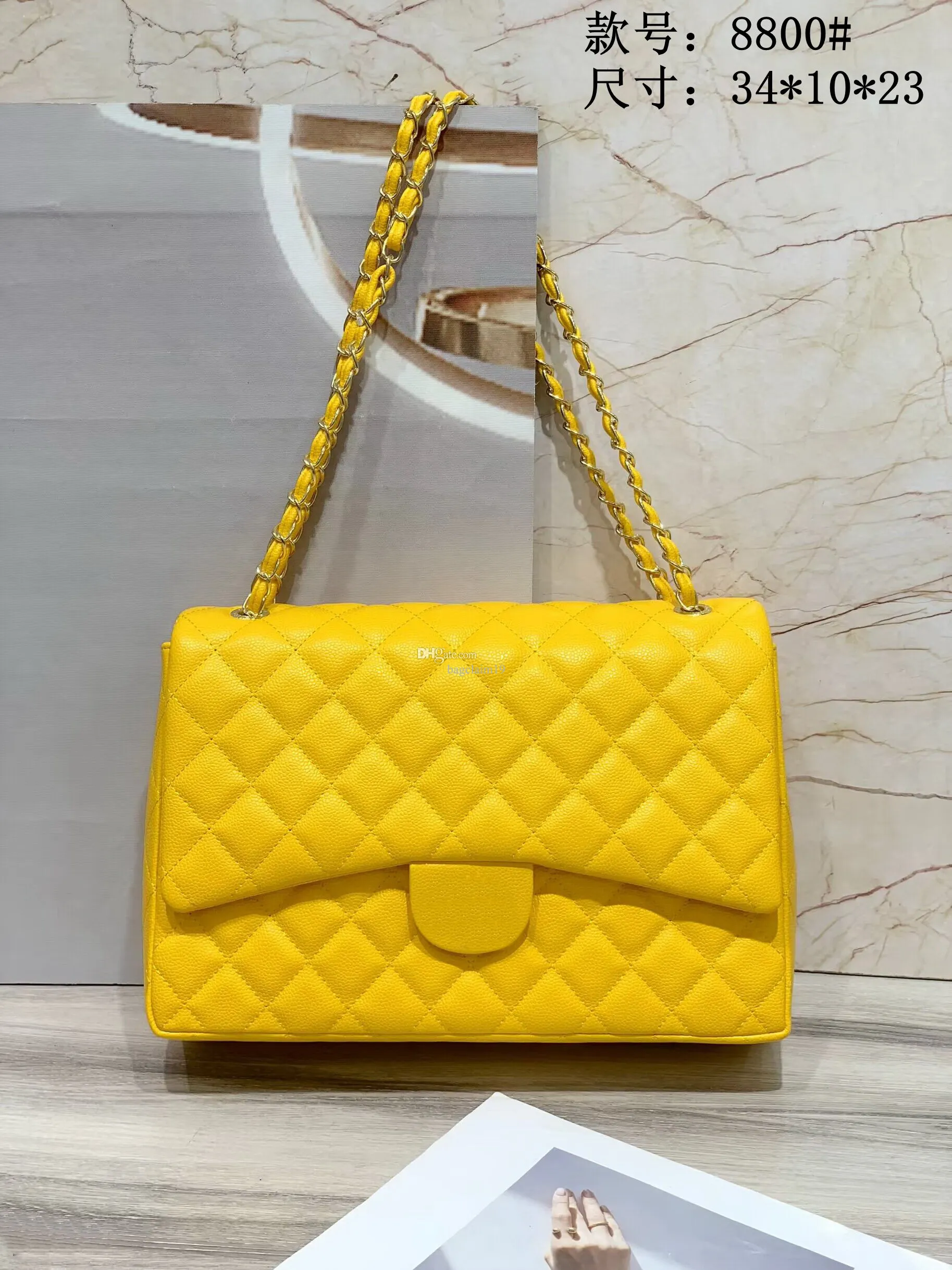 Marka tote çanta tasarımcı çanta gerçek deri aaa kalite altın zincirler havyar çocuk messenger çanta hobo çanta crossbody çift flep kadın çantalı çanta cüzdan ld2#8800