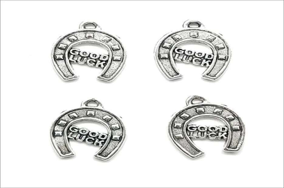 Lot 100 stcs Good Luck Horseshoe Antieke zilveren charms Hangers voor sieraden maken Bracelet ketting oorbellen 1417 mm DH08496251207