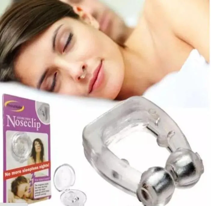 Silicone Magnetic Anti Snore Smetti di russare Clip Naso Sleep Paid Sleeping Aid Device Apnea Guard Night con Case6673844