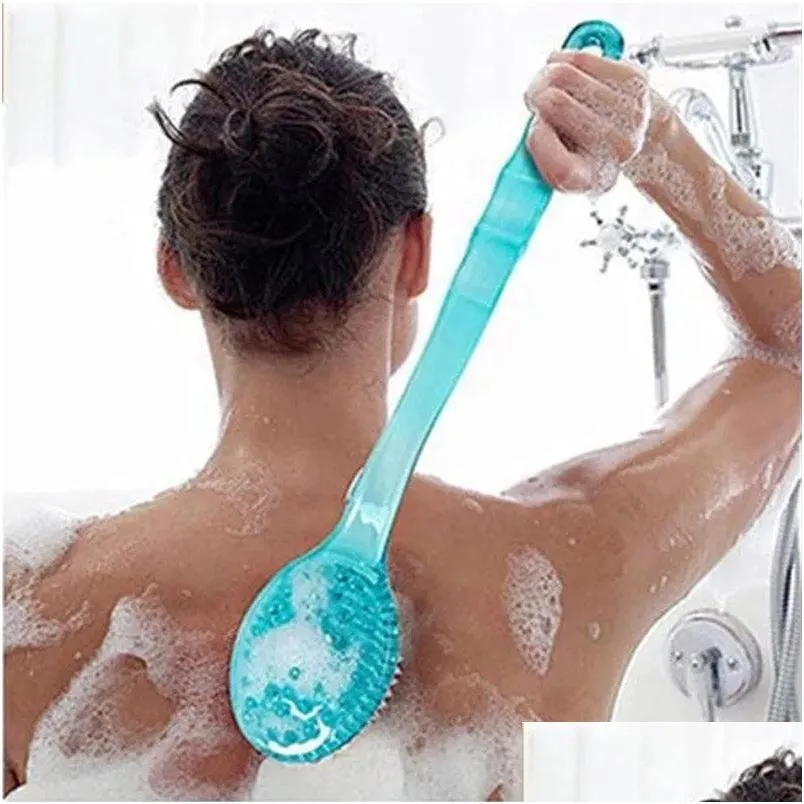 Ben spazzole da bagno, spugne spazzole a pennello Dispella di pannelli per scrubber con doccia con manico con maniglia esfoliante scrub pelle masr esfoliazione b dhumy