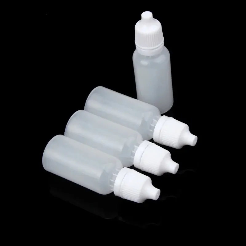 15ML/20ML/30ML/50ML Wholesale Eyes Liquid Dropper Refillable Bottles Empty Plastic Squeezable Travel Paint