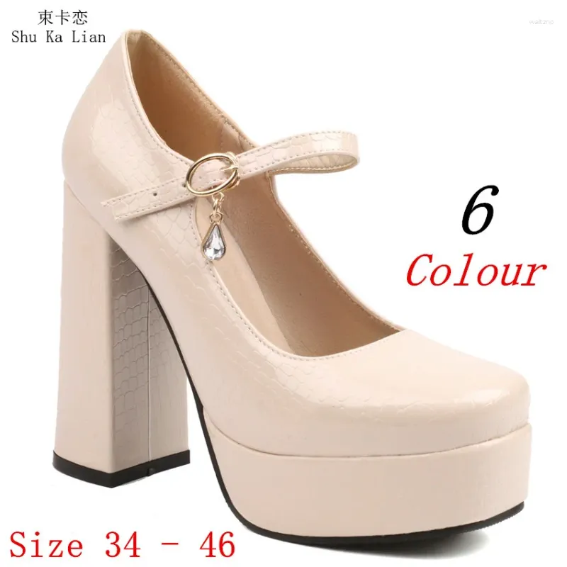 Dress Shoes 12 CM High Heels Women Platform Pumps Gladiator Heel Party Wedding Woman Plus Size 34 - 46