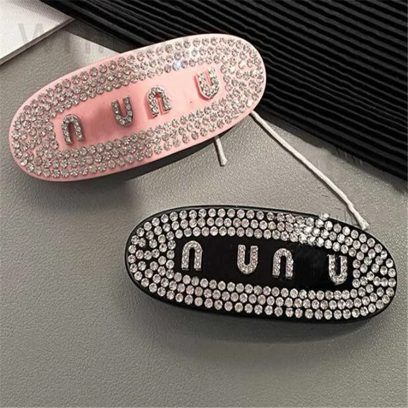 Clipes de cabelo Barrettes Acessórios de designers de alta qualidade Girls Hairpin Litury Designer Letter Rhinestone Hairplips Women Women Spring Hairp 7gnp