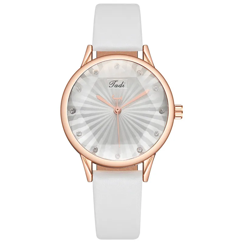 Orologi da donna Quartz, nuovo vetro modellato poligonale alla moda, cintura di raggi creativa, all'ingrosso degli orologi da donna