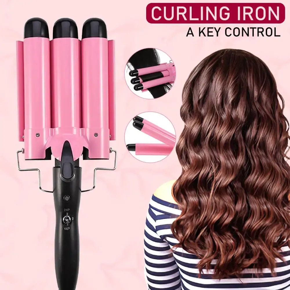 Irons Hair Curling Iron Automatyczna szyna Perm Ceramiczna 3 baryłki Profesjonalne narzędzia do stylizacji bułki jaj