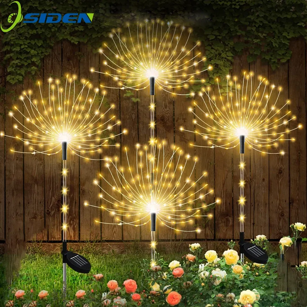 Dekorationen LED Solar Firework Light Garden Decoration Fee Light Outdoor Beleuchtung wasserdicht