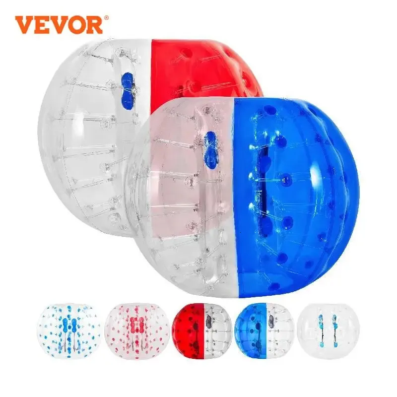 VEVOR 2 Pack 1,5 m stötfångare Bubble Soccer Balls Blue Red For Kids Adults Body Zorb Ball Dia 5ft 240415