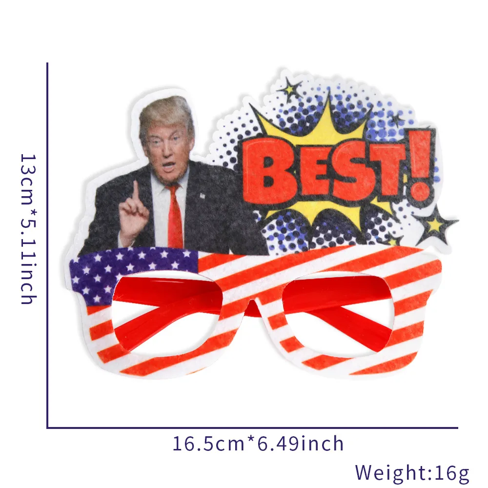 2024 cross-border New US presidential election decoration Trump glasses trump election campaign cheering props