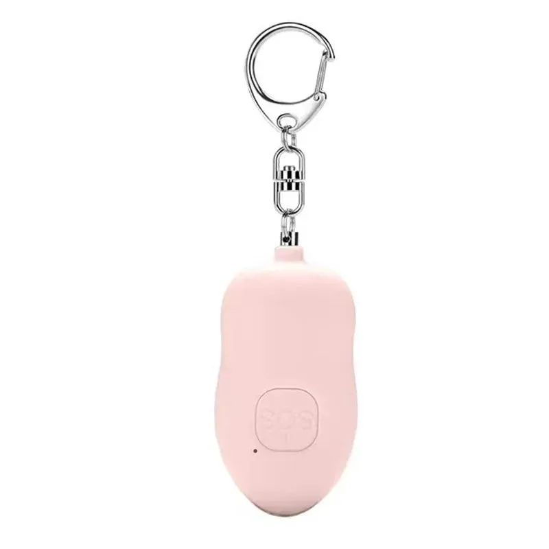 140dB Personal Alarm LED Flashlight Rechargeable Whistle Security Alarm Keychain for Night Running Traveling Elderly Travelling