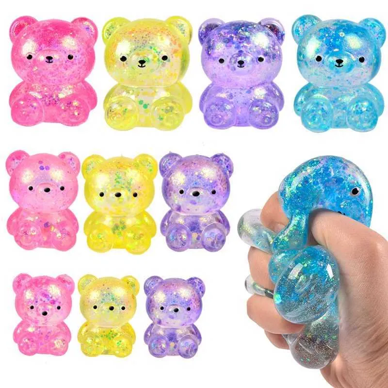 New Maltose Syrup Mini Bear Decompression Ball Toys Cute Animal