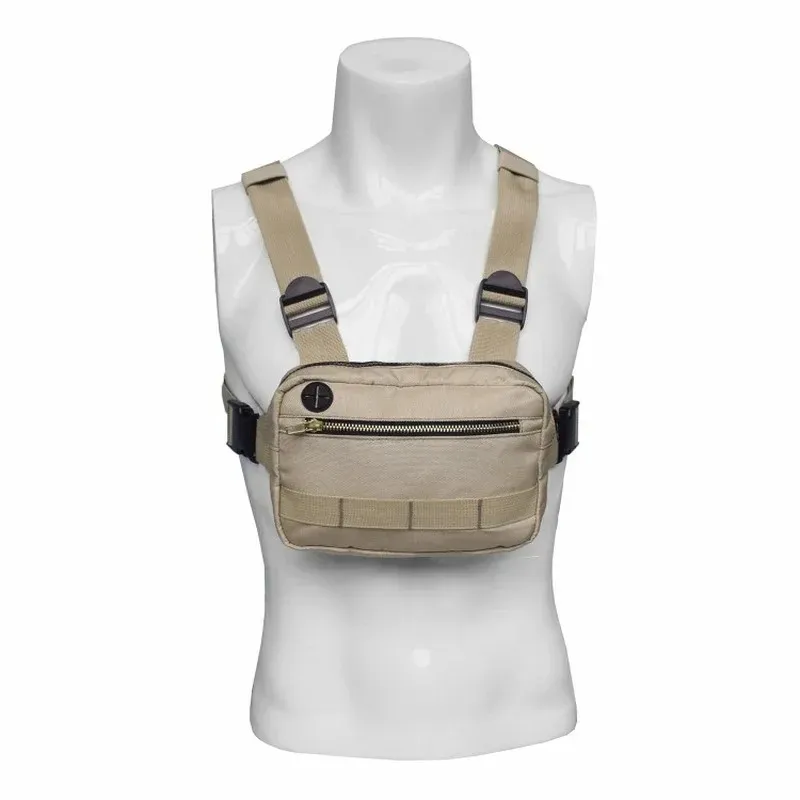 Nylon tactische borsthulpjacht lopende molle tas militair schouderpakket mobiele telefoon houder tas case outdoor camping wandelen