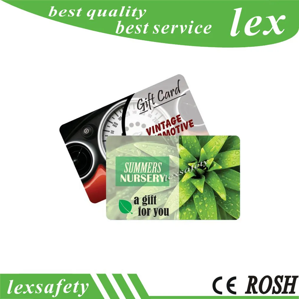 1000pcs/Lot CR80 Plast PVC Full Color VIP Club Card Custom Busination Name Cards PVC Membership Card Printing Presentkort