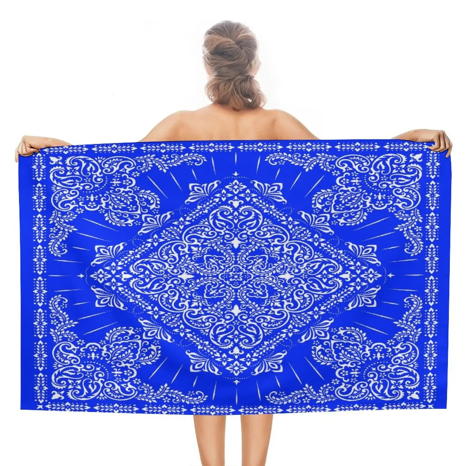 Asciugamano da bagno per asciugamano da bagno da bagno per vacanza hawaiane a bandana su misura personalizzata da bagno da bagno in spiaggia da bagno 240422