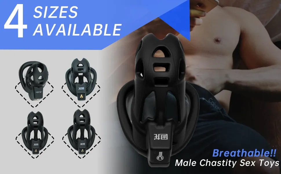 Male Chastity Cages in 4 Sizes