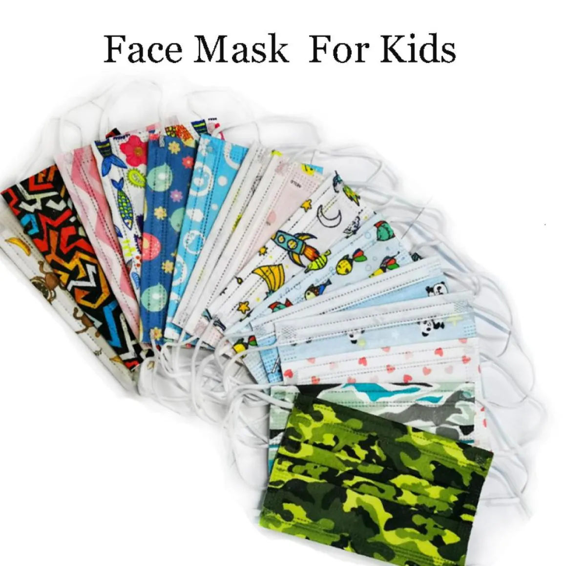 Infantil máscaras de rosto descartáveis de cartoon meninos garotas máscara de máscara de boca anti poluição máscaras de rosto impressas respiráveis para crianças3875968