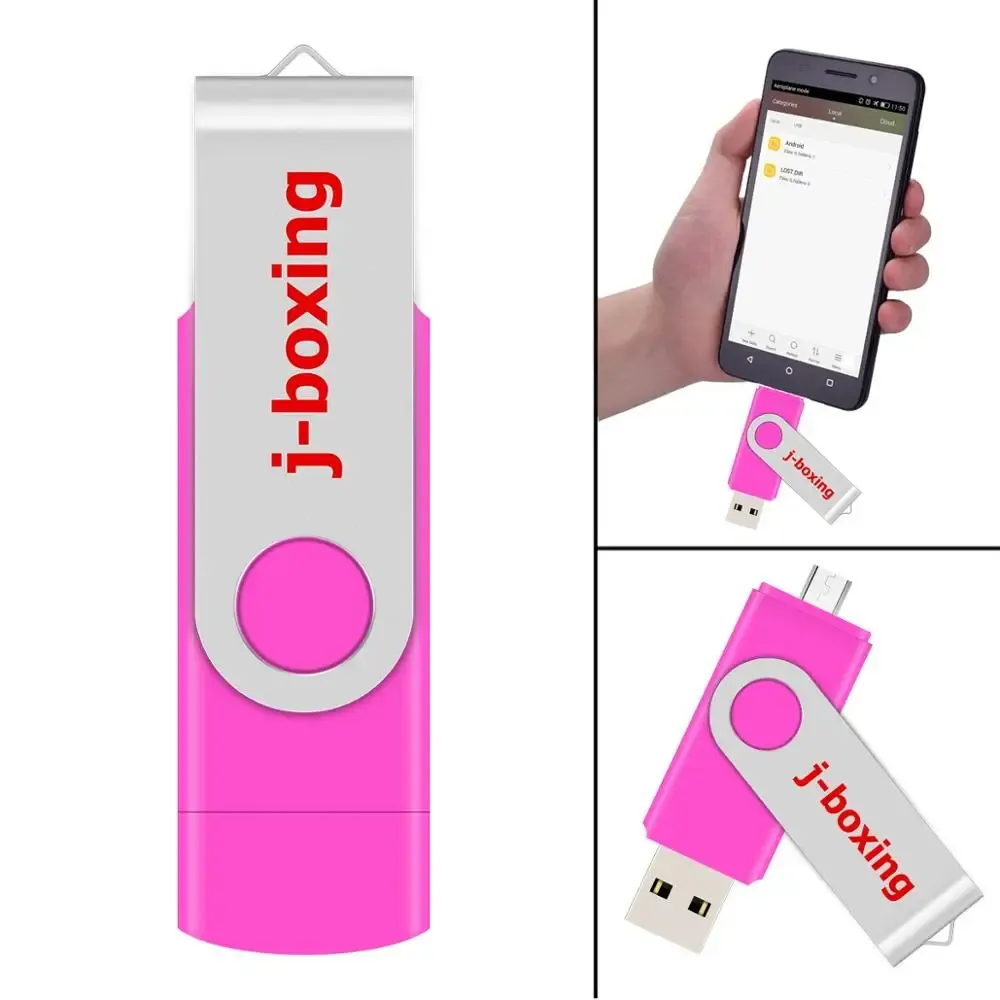 Laufwerke Jboxing Pink 16 GB OTG USB Flash Pendrives Dual Port USB Flash Stick Micro Memory Stick für Smartphone Samsung Huawei LG Tablet