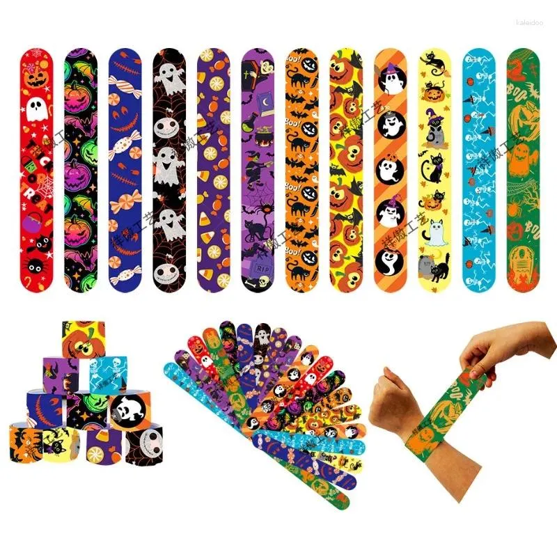 Bangle Halloween świąteczny wzór bransoletki zabawki duch dyni na nadgarstek dla dzieci dorośli prezenty urodzinowe