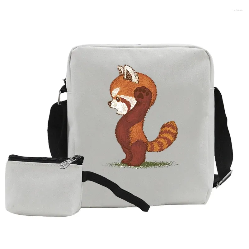 Sac mignon panda rouge petit crossbody body women's tolevas cariton style animal épaule adolescent messager sac à main sacs à main