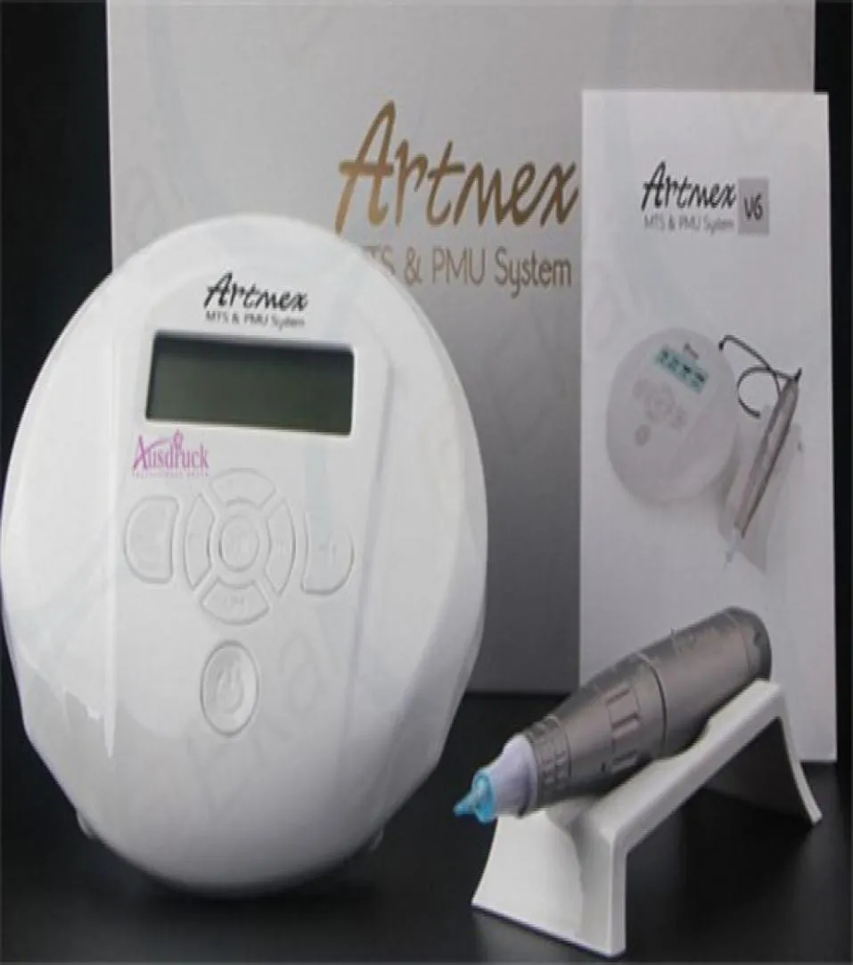 ArtMex V6 Professionele semi -permanente make -upmachine Tattoo Kits MTS PMU Systeem Derma Pen Wenkbrauw Lip Tattoo Pen8162188
