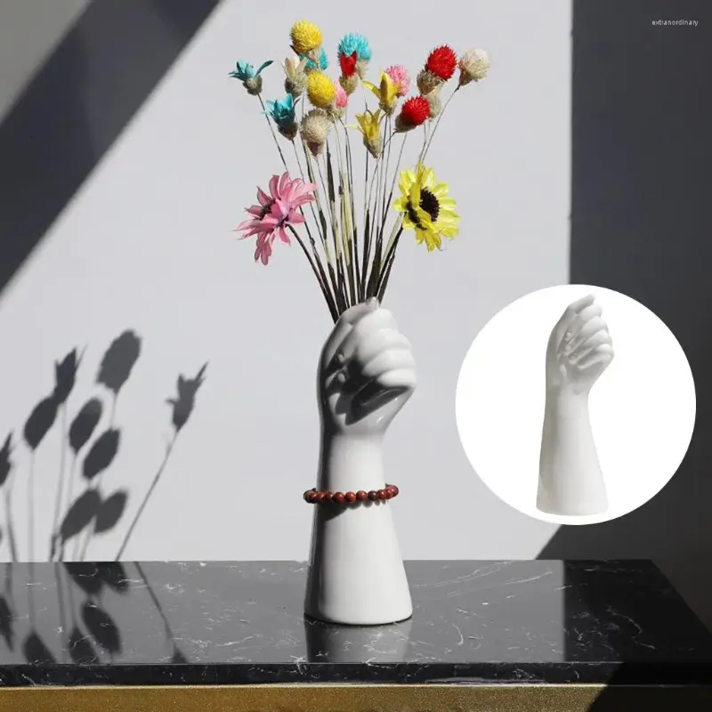 Vases Fonds Hand Vase Vase Fleurs artificielles Pot 9,3 pouces Décor