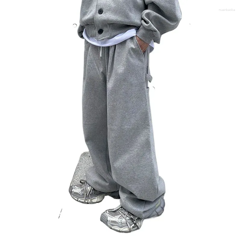 Men's Tracksuits Cotton Wide-leg Slacks Spring Hoodie Cardigan Coat Tracksuit Sets