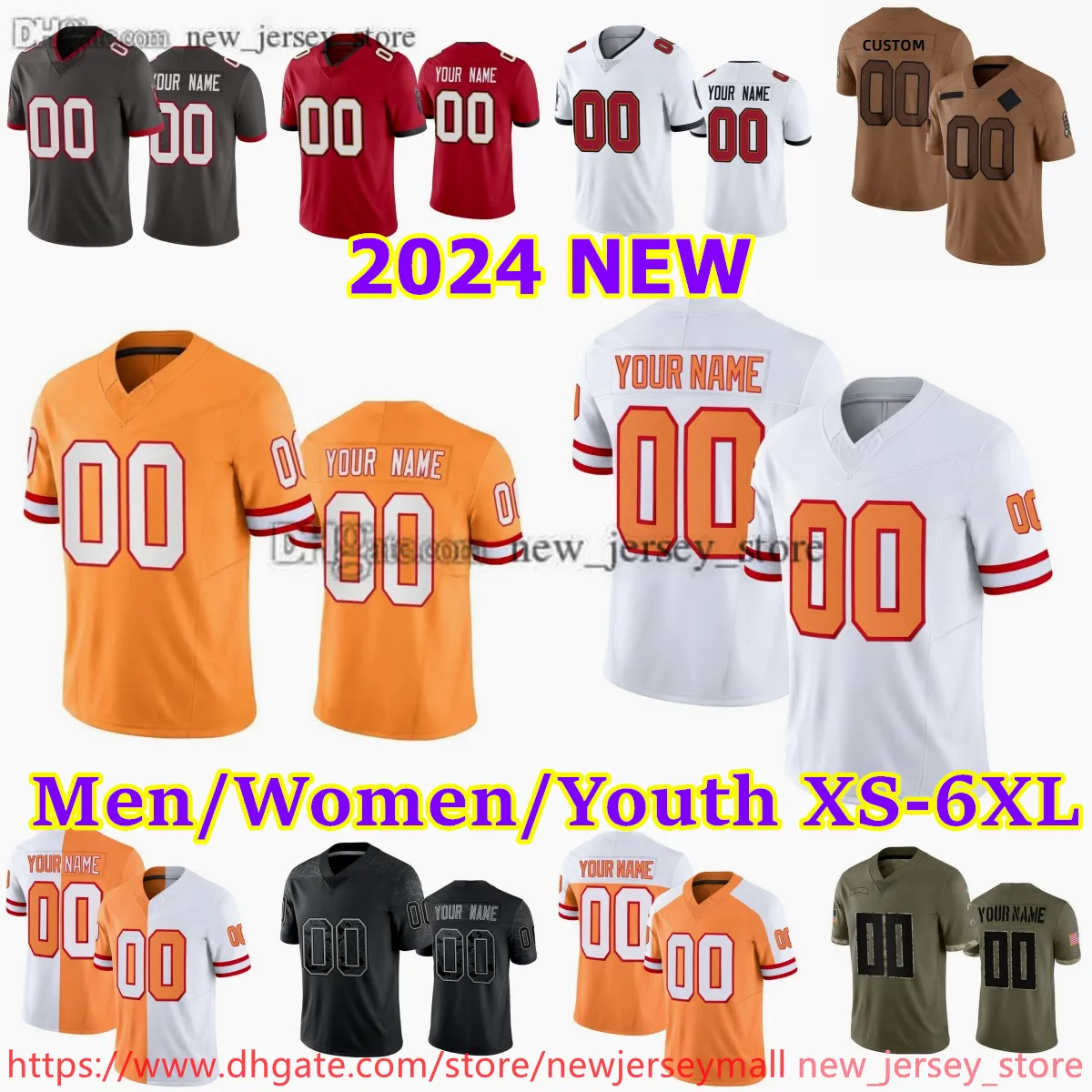 Custom S-6xl Diy 6 Baker Mayfield Football Trikot 13 Mike Evans 62 Graham Barton Lavonte David Tom Brady Rachaad White Devin White Chris Godwin Kyle Trask Vita Vea