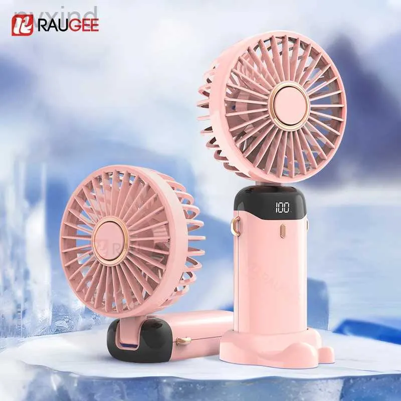 Ventilateurs électriques ventilateur portable mini ventilateur de poche rechargeable USB pour le cou de cou de cou de ventilateur pliable extérieur avec 5 vitesses de voyage de voyage D240429