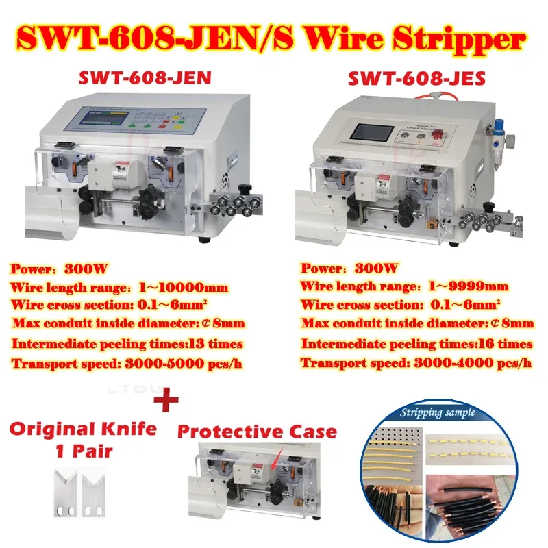 Verbessertes SWT-608-JEN/S-Drahtschale-Stripping-Schneidmaschinen-Touchscreen für Computer automatisch 0,1-8mm2 AWG8-AWG28 220V 110V