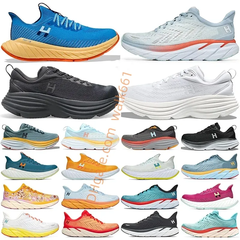 Nowe Clifton Sneakers Designer Buty do biegania Mężczyźni Kobiety Bonda 8 9 Sneaker One Women Challenger 7 Anthracyt Toraking But oddychający męskie trenerzy sportowe