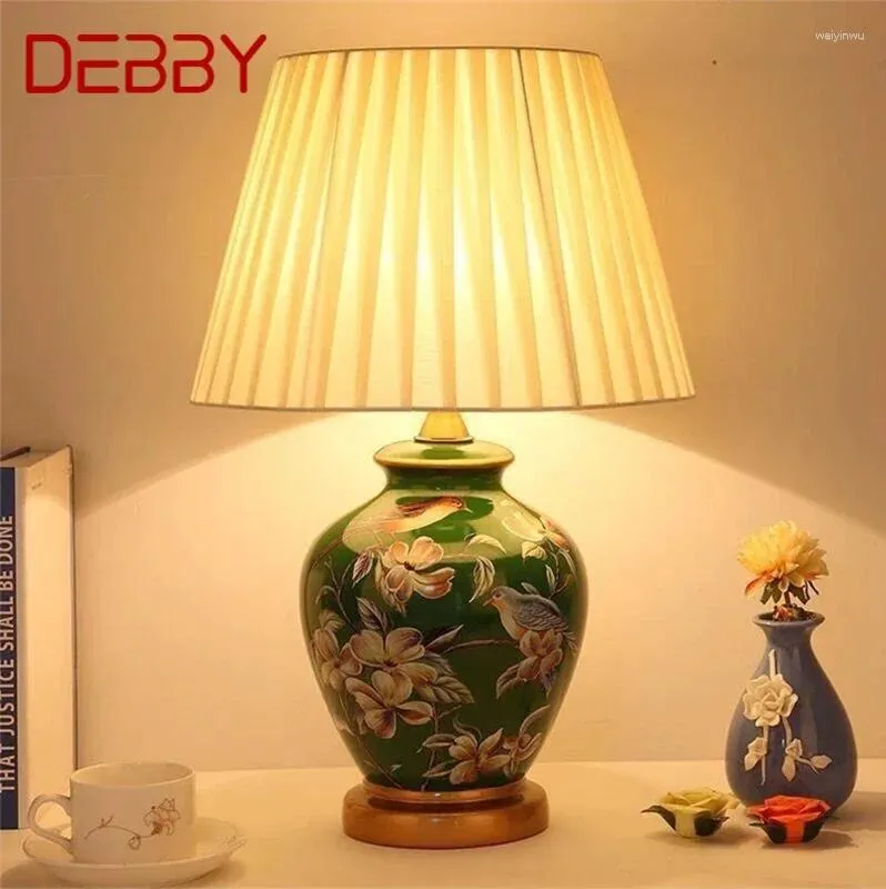 Table Lamps DEBBY Contemporary Ceramics Lamp American Style Living Room Bedroom Bedside Desk Light El Engineering Decorative