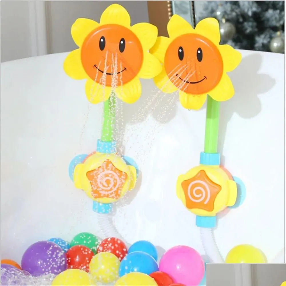 Inne zestawy organizacji gospodyni Baby Funny Water Game Shower Bath Bathing wanna Sunflower kran spray gra pływanie do dhroo