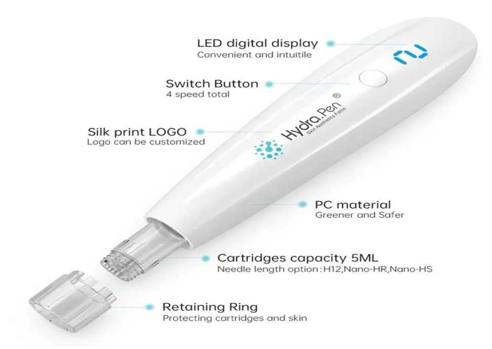 Hydra Pen H2 Microoneedling Dermapen Miconeedle APPLICATEUR DE SERRUME POUR APPLICATE