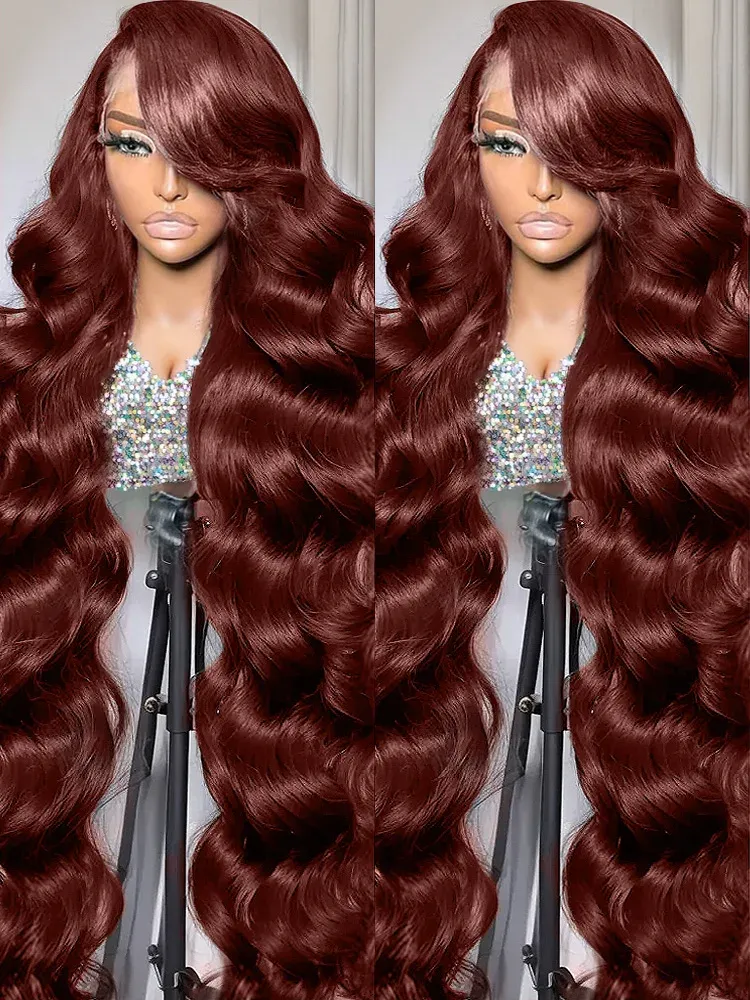 Brazilian Reddish Brown Body Wave 13x4 13x6 Lace Frontal  display picture 3
