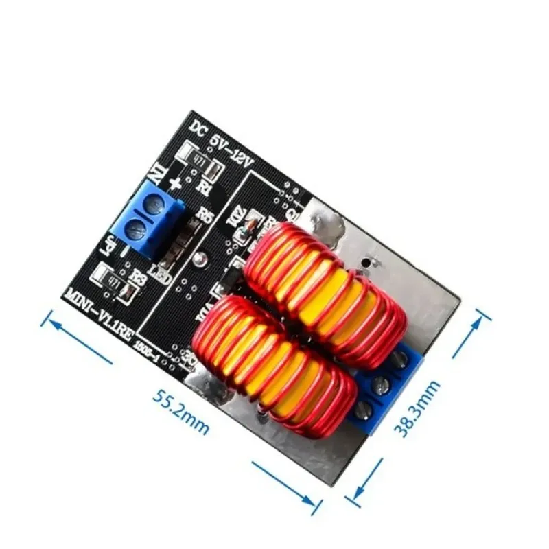 Vendita calda 5-12V 120W Mini ZVS ZVS Riscaldamento a induzione Driver Flyback Raccolto Cooker fai-da-te+ bobina di accensione