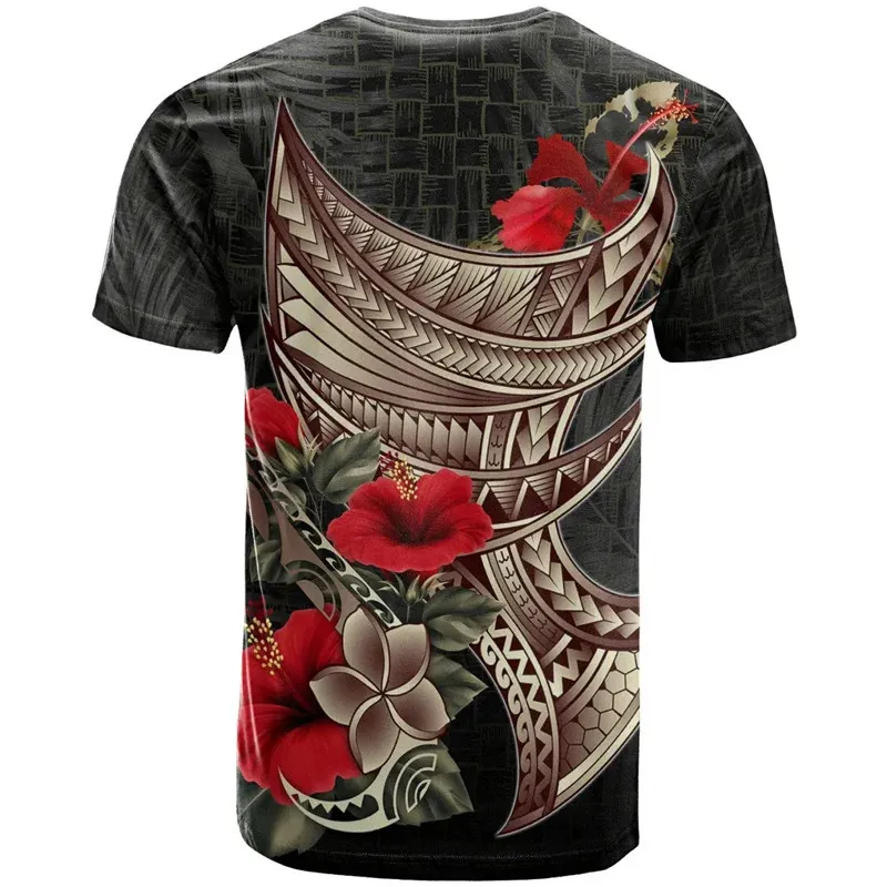 Amerikaanse samoa gepersonaliseerde 3D -print kleurrijke retro mannen vrouwen zomer casual coole korte mouwen t -shirts kind tops harajuku 240428