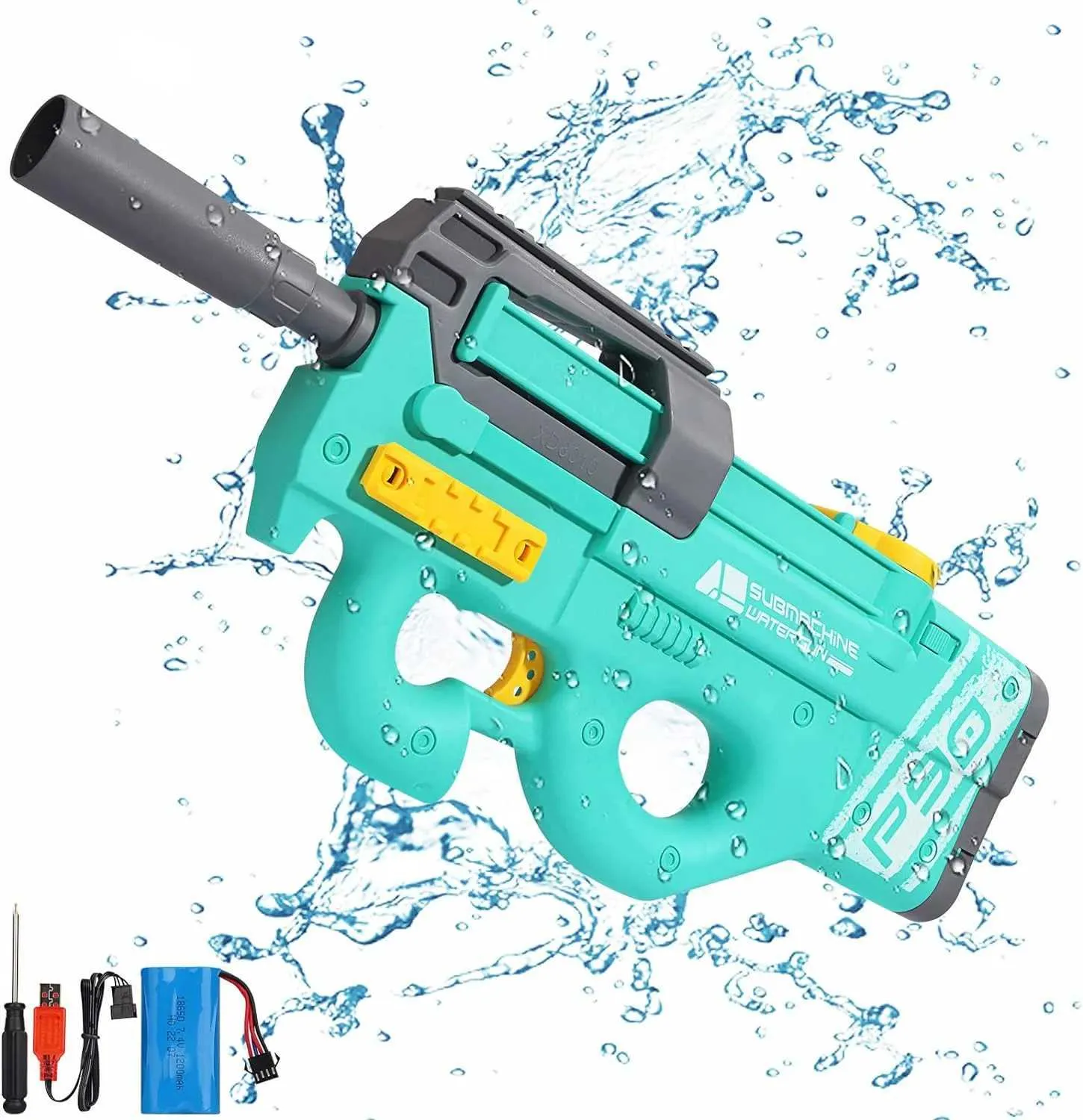 Gun Toys Electric Water Gun Summer Outdoor Swimming Beach Water Fighting ToysAutomatic Water Blastsquirt Guns voor volwassenen/kinderen T240428