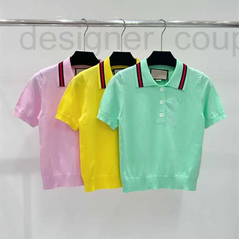 Women's Polos designer luxury 24 Summer POLO Collar Candy Color Fashion Age Reducing Knitted Short sleeved Women G2QX