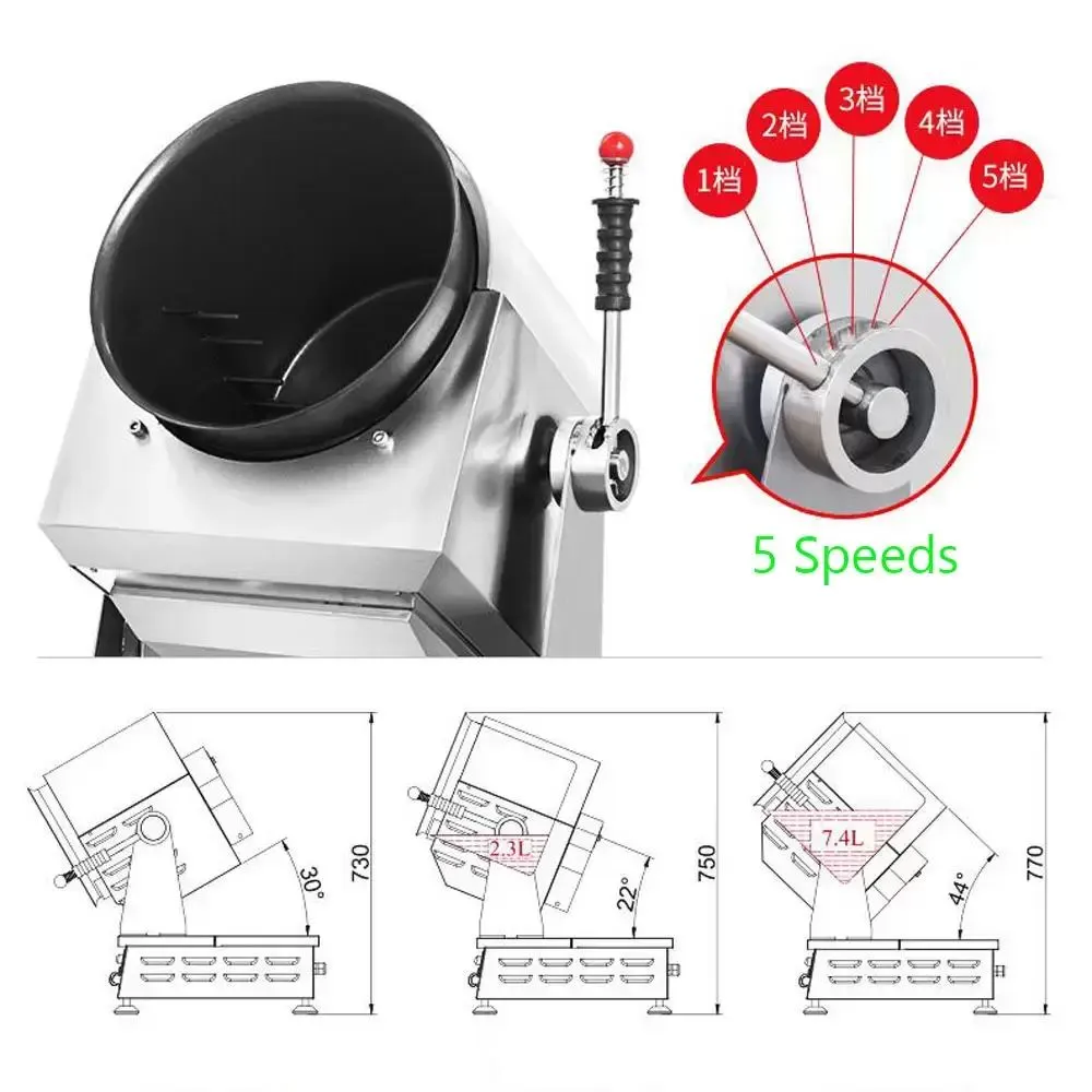 Helpful Restaurant Gas Cooking Machine Multi functional Kitchen Robot Automatic Drum Gas Wok Cooker Stove Kitchen Equipment