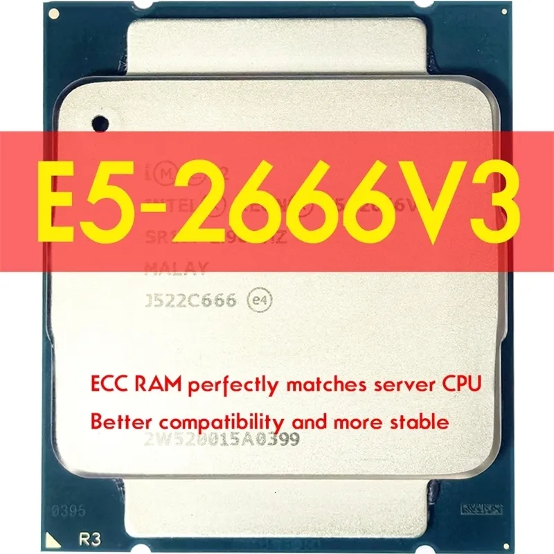 Xeon E5 2666 V3 Processor SR1Y7 2.9 GHz 10 Core 135W Socket LGA 2011-3 CPU E5 2666V3 Atermiter D4 DDR4 2011-3 Motherboar Kit Xeon 240410