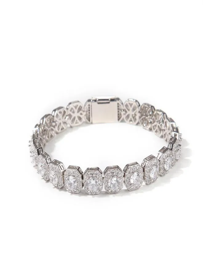 2021 Diamond Crystal Braclets Womens9mm Square Rock Rock Candy Zircon Bracelet pour hommes et femmes3812475