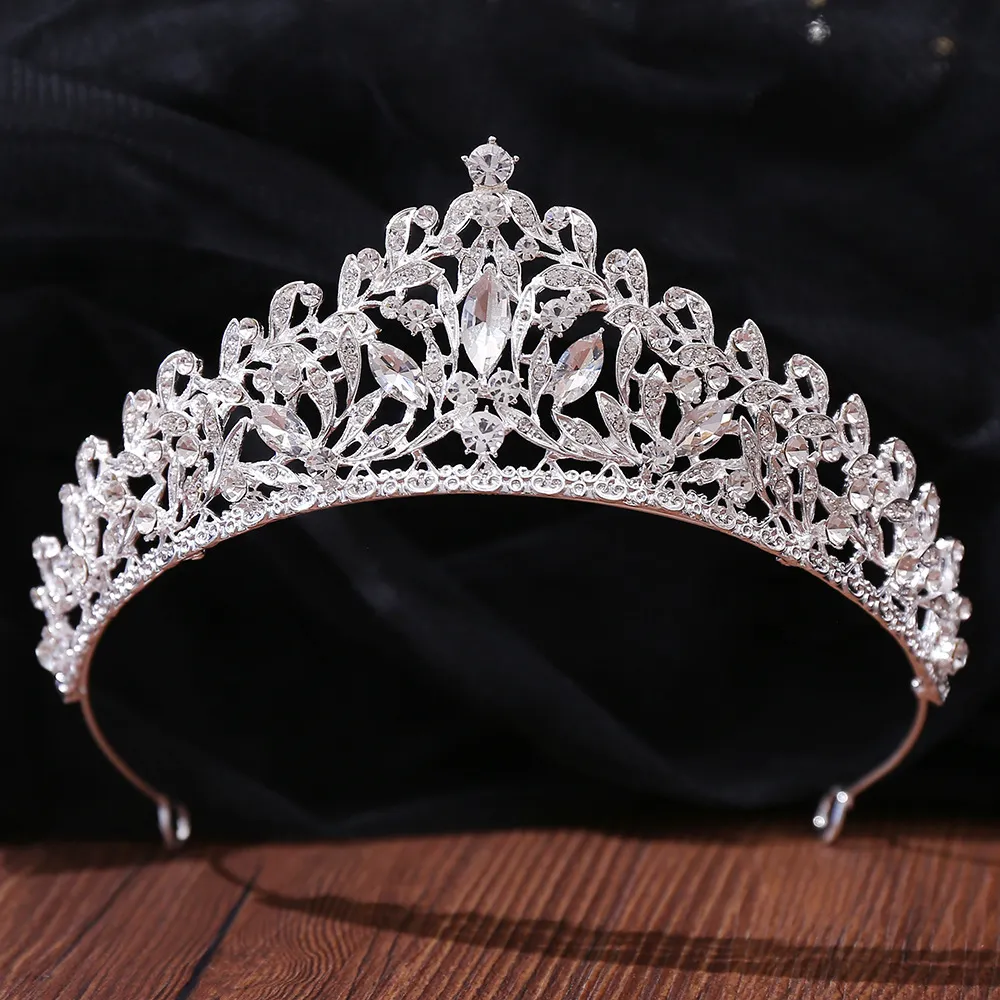 Tiaras complète de luxe Tiaras Pageant Régistes transparents King Queen princesse couronnes de mariage mariés Couronne de fête de fête