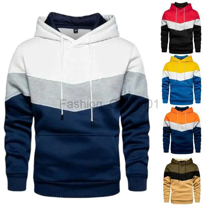 Sweats à capuche masculine Sweatshirts pour hommes Patchwork Sweatwork Outdoor Sportswear Street Fashion Mens enlece