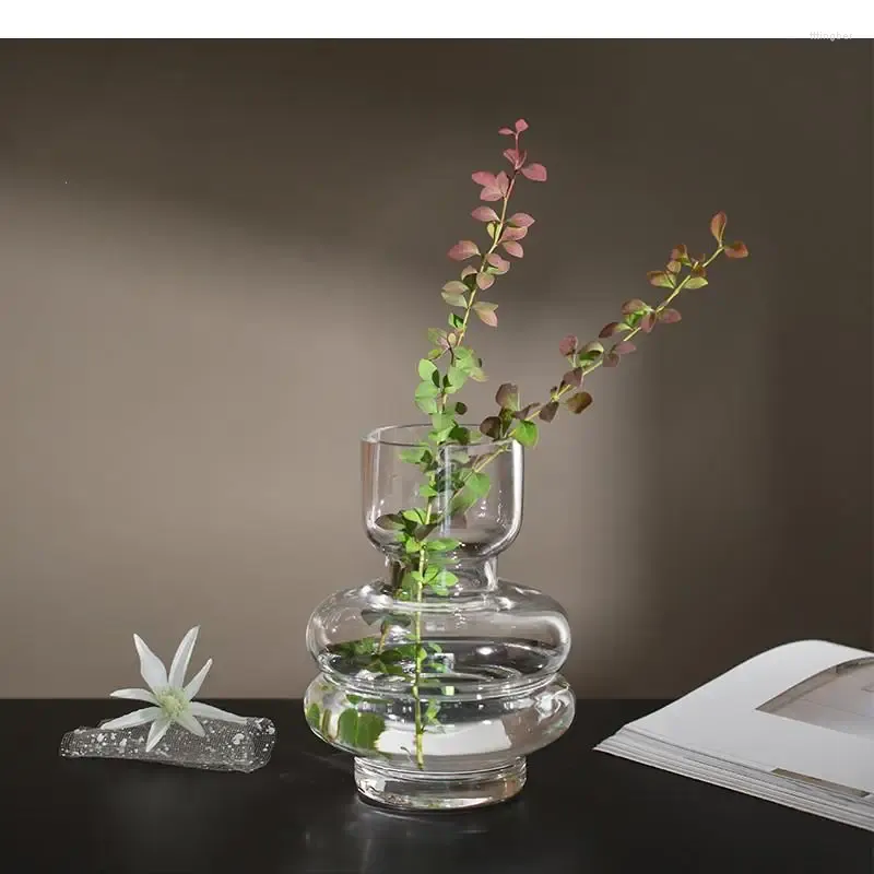 花瓶の創造性透明なガラス花瓶水耕栽培植木鉢乾燥アレンジデバイスデスクデコレーションモダンホーム