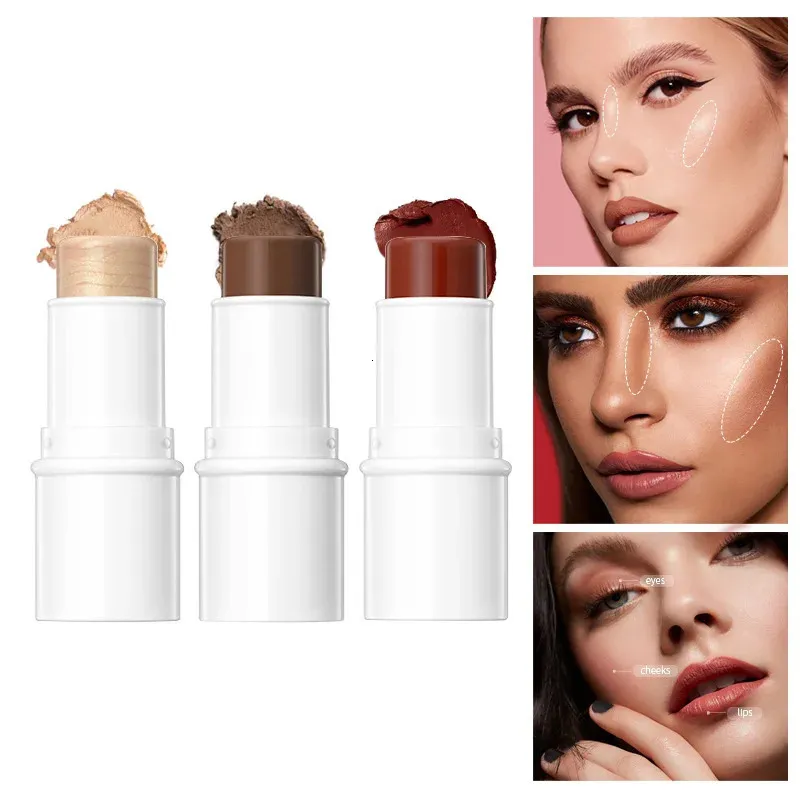 Makeup prywatny makijaż makijaż Contouring Bronzer Bronzer dla twarzy połysk kremowej faktury Koszyka kosmetyczna hurtowa luzem 240426