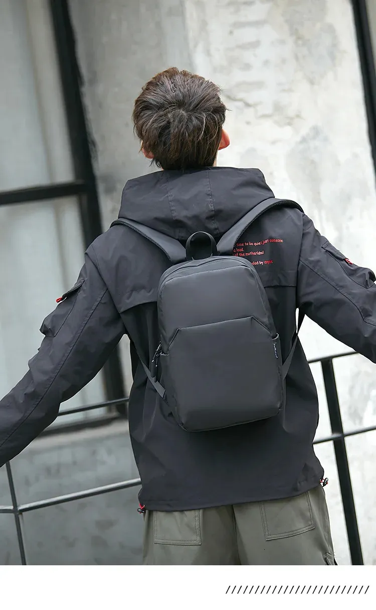 Mini Canvas Backpack - Fashionable Black Rucksack for Men - Small ...