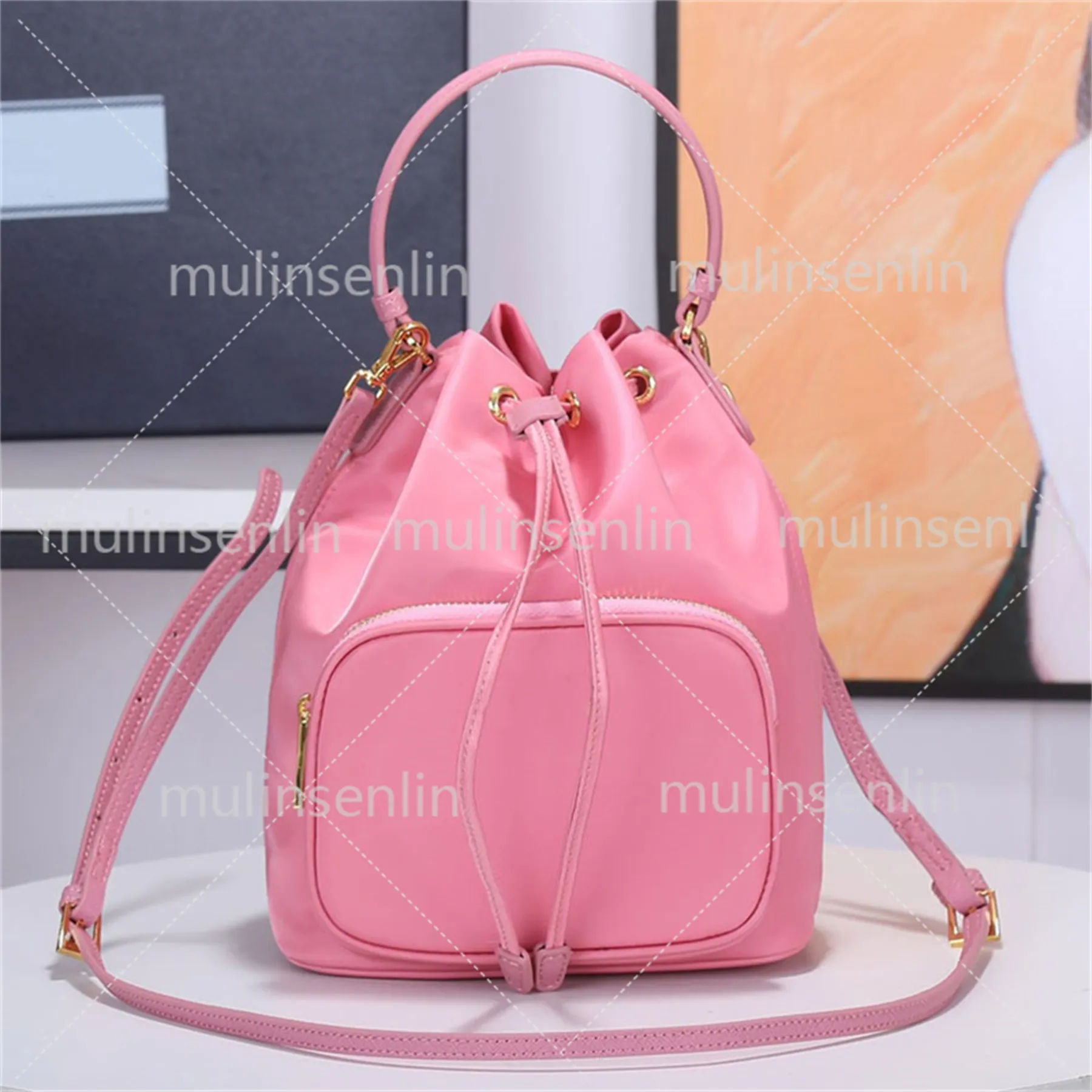 Pink bucket bag hotsell