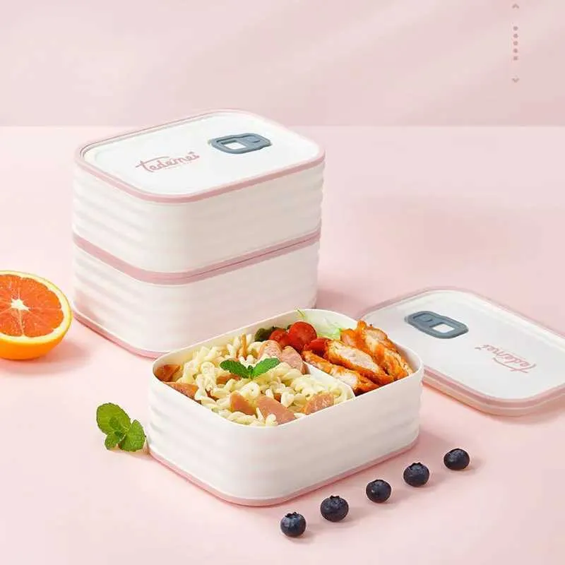 Bento Boîtes à lunch Bento Boîte à lutte scellée Proof mignon Anti Drop SACE POUR LES ÉTUDIANTS APPOSIBLE POUR LA CHAUFFICATION MICROWAVE CHILRING BOX LANCH